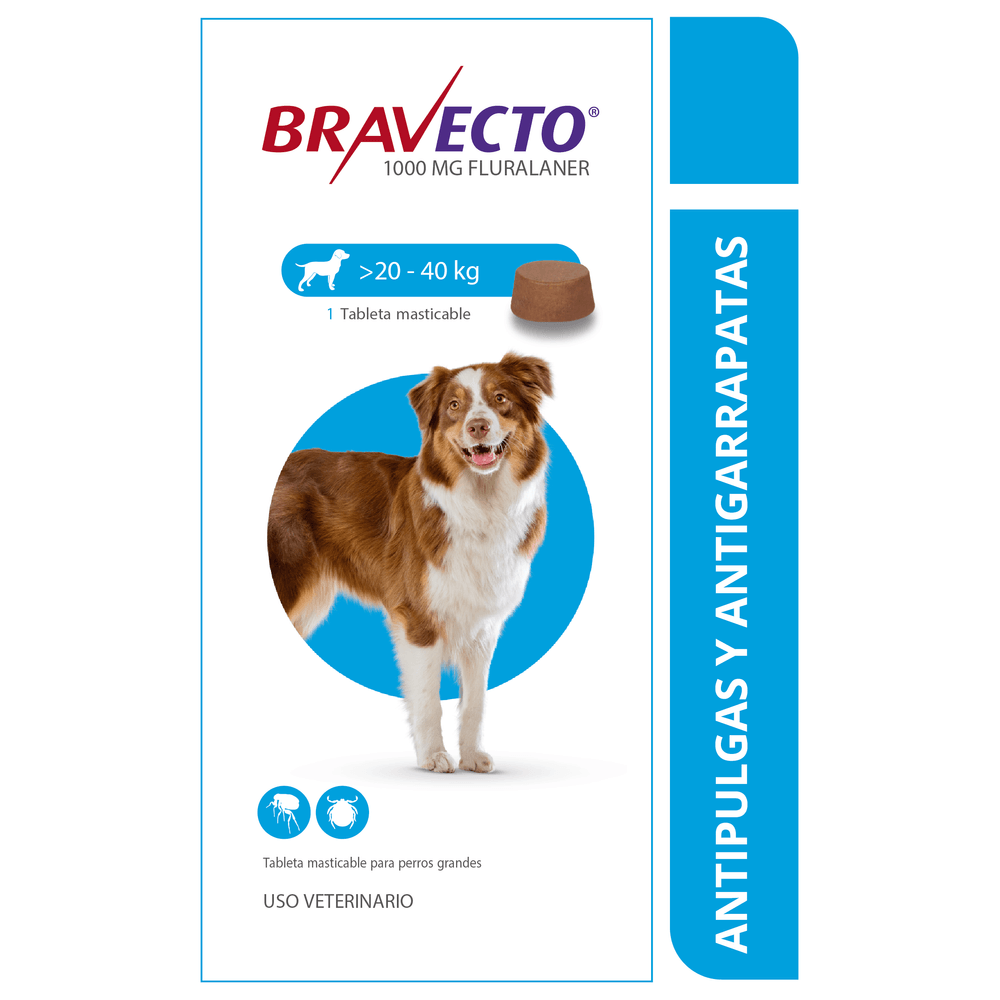 Antiparasitarios Externos Bravecto perros 20 40 Kilos Msd Salud